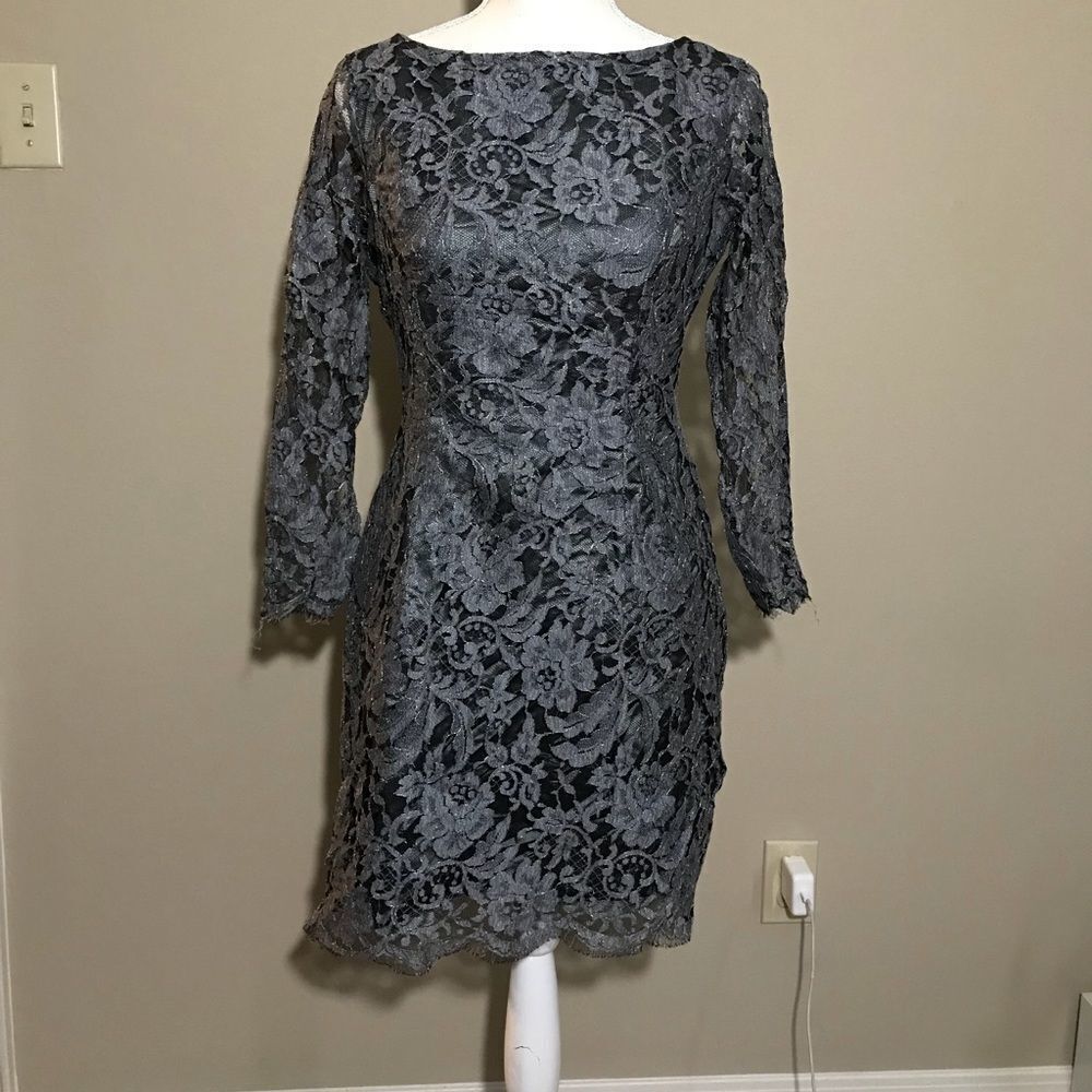 Lace overlay dress‎
